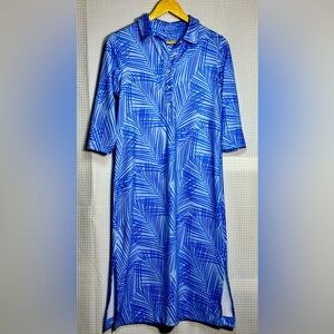 Vineyard Vines Women's Blue Sankaty Midi Margo Shirt Dress Size Small.